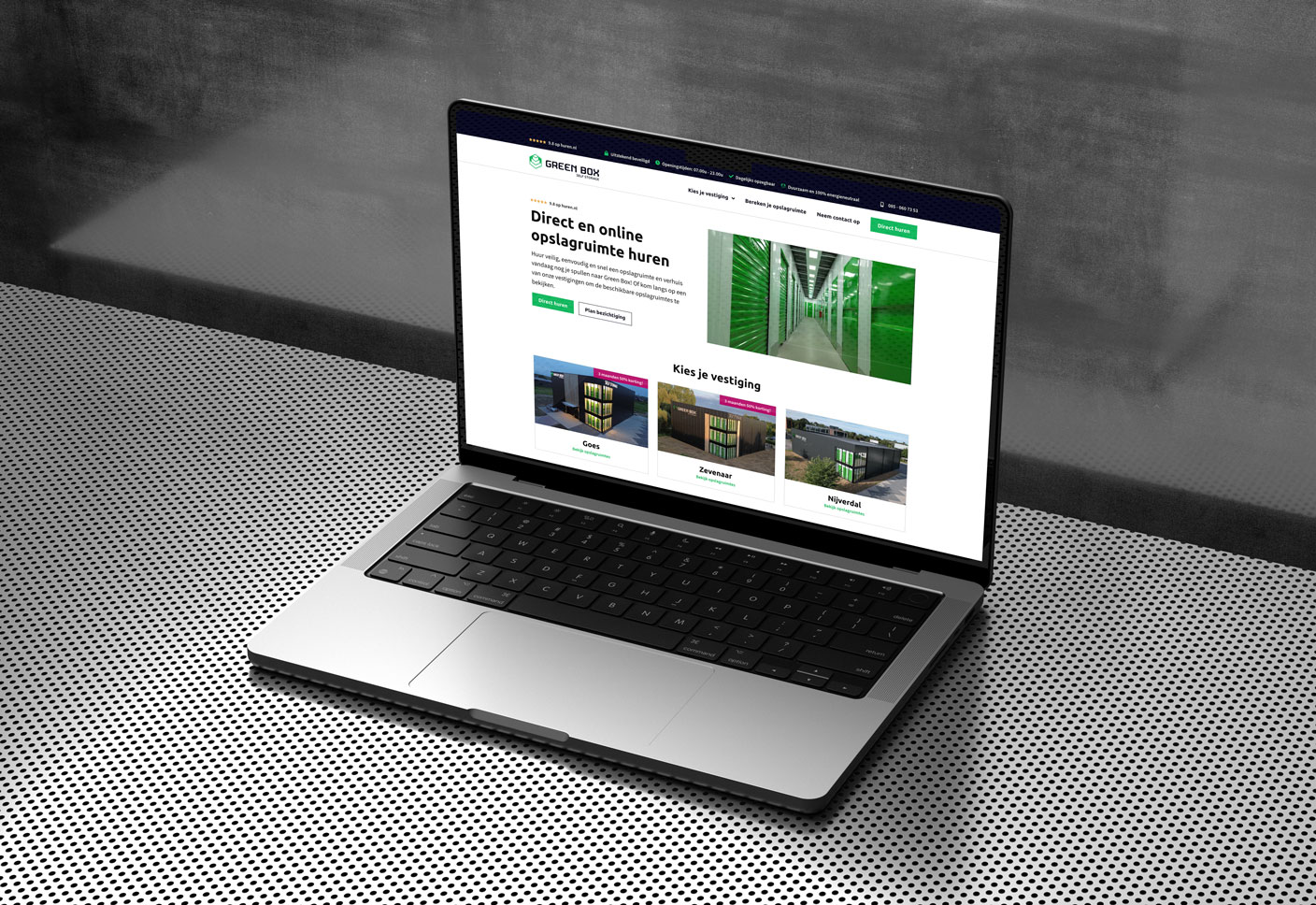 Green Box WordPress Elementor website door Mister Pixel