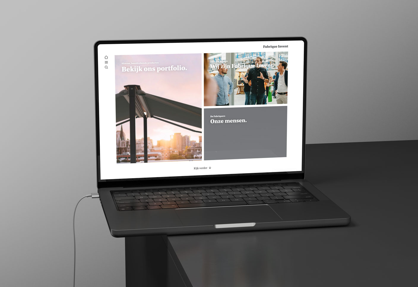 Mockup WordPress website Fabrique Invent