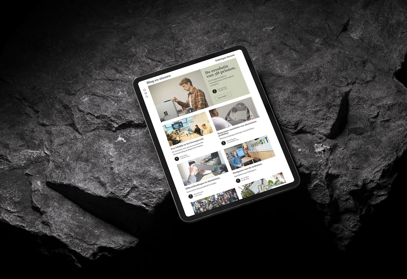 Mockup WordPress website Fabrique Invent