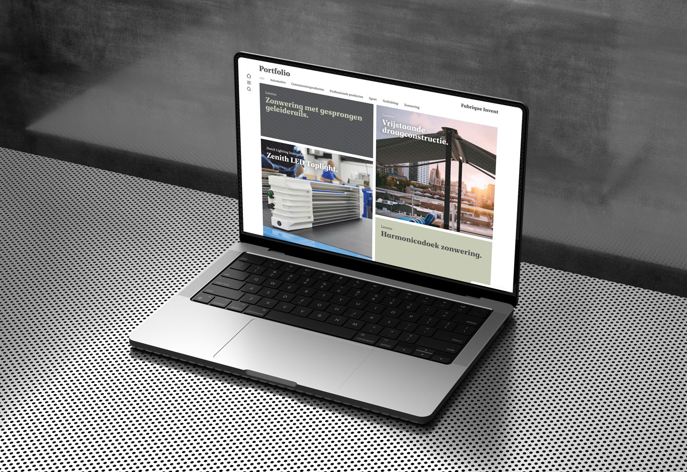 Mockup WordPress website Fabrique Invent